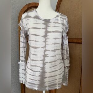 Chaser cut-out Gray Tie-Dye Women's Top